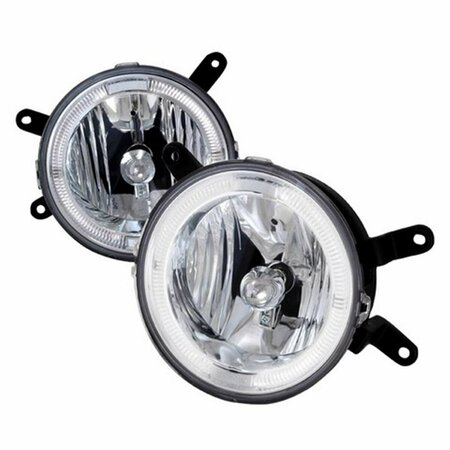 OVERTIME Halo Fog Lights for 05 to 09 Ford Mustang, Clear - 10 x 19 x 25 in. OV508456